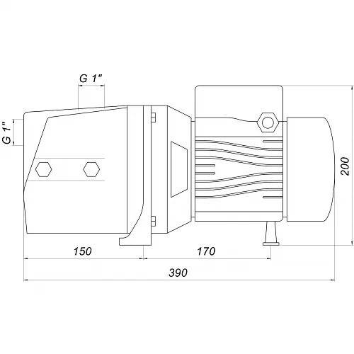 Поверхностный насос Optima JET 100-PL 1,1 кВт (чугун длинный) - фото 5