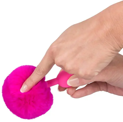 Анальная пробка с пушистым хвостом Orion Colorful Joy Bunny Tail 13.5 см (розовый) - фото 4