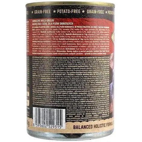 Влажный корм Carnilove Lamb & Wild Boar для собак ягненок и кабан 400 г - фото 3