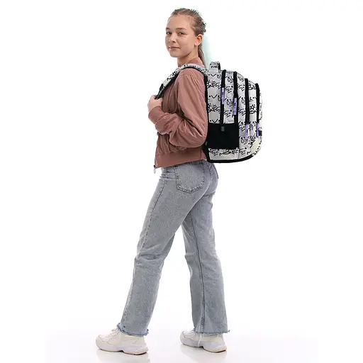 Рюкзак GoPack Teens 162M-1 Черно-молочный (GO26-162M-1) - фото 18