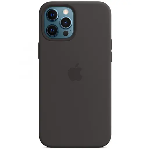 Чехол Silicone case AAA с Magsafe и анимацией для Apple iPhone 12 Pro Max 6.7 Черный/Black