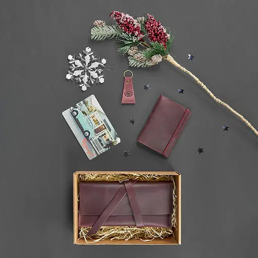 Комплект кожаных аксессуаров для путешественника Венеция (кожа crazy horse). - фото 5