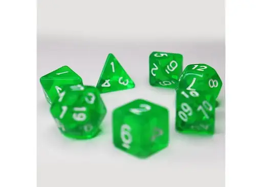 Набір кубиків Transparent 7 Dice Set - Green , 7 шт. (g7dtran05) - фото 4