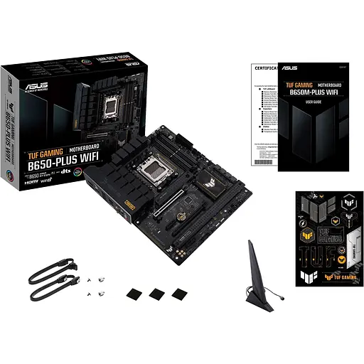 Материнская плата Asus TUF Gaming B650-PLUS WIFI sAM5 B650 4xDDR5 M.2 USB HDMI DP WiFi BT ATX - фото 2