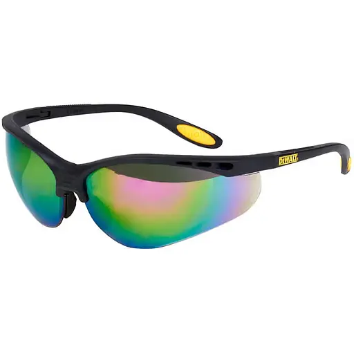 Окуляри DeWalt Reinforcer кольорові дзеркальні полікарбонатні з м'якими гумовими накладками (DPG58-6D) - фото 2