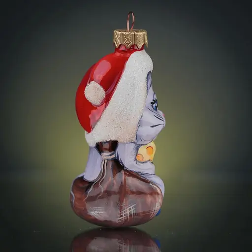 Ялинкова прикраса Різдвяні історії Мишеня святкове скло (4820001179774) - фото 3