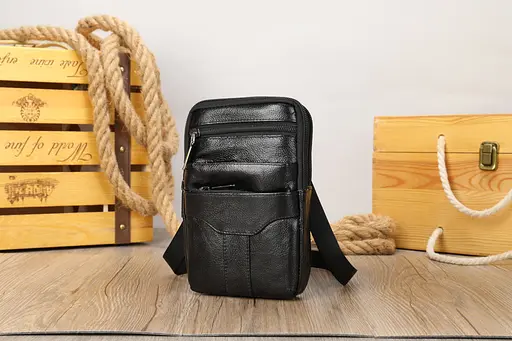 Сумка поясная кожаная Vintage 11.5х18.5х4 см sum0015061 - фото 6