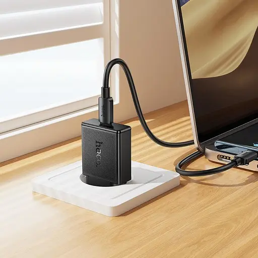 Зарядний пристрій Hoco N72 Type-C PD чорний - фото 2