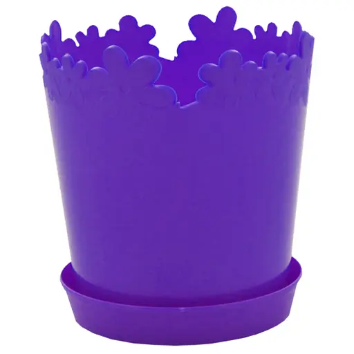 Цветочный горшок Ромашка №1, 314929, 13 × 13.5 см в ассортименте