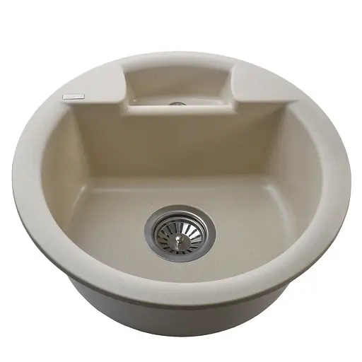 Гранитная мойка Globus Lux Guron слоновая кость 480 мм, Бежевый - фото 2