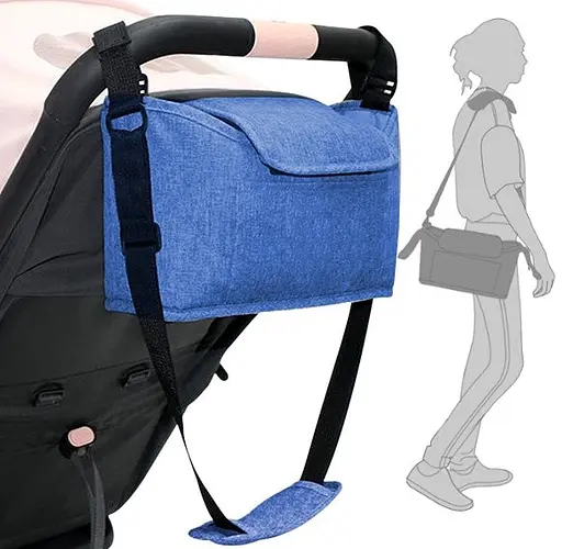 Сумка-органайзер для мам с фиксацией на детскую коляску No brand 30хх15хх10 см sum0025076 - фото 5