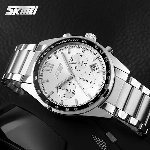 Наручний годинник чоловічий 9096SI Silver Skmei acs0029900 - фото 2