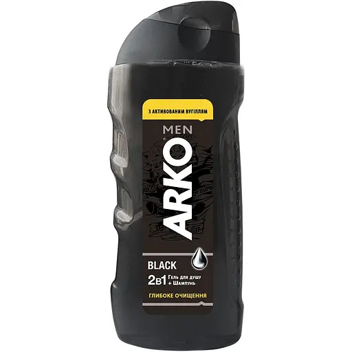 Гель-шампунь для мужчин Arko Men 2 в 1 Black, 260 мл