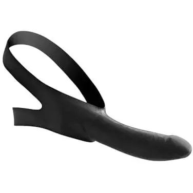 Кляп з фалоімітатором XR Brands Master Series Face Fuk Strap On Mouth Gag 14 см чорний