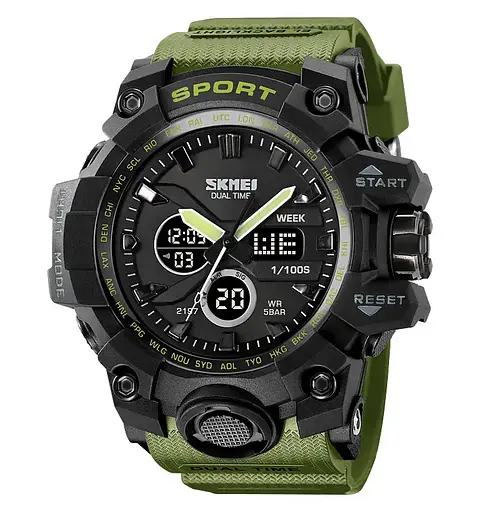 Годинник чоловічий наручний спортивний Skmei 2197 Зелений