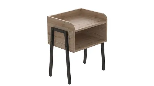 Тумба модульна Ferrum-decor Джузі 540x450x320 метал Чорний ДСП Дуб Сан-Марино 16 мм (FRD-102969) - фото 4