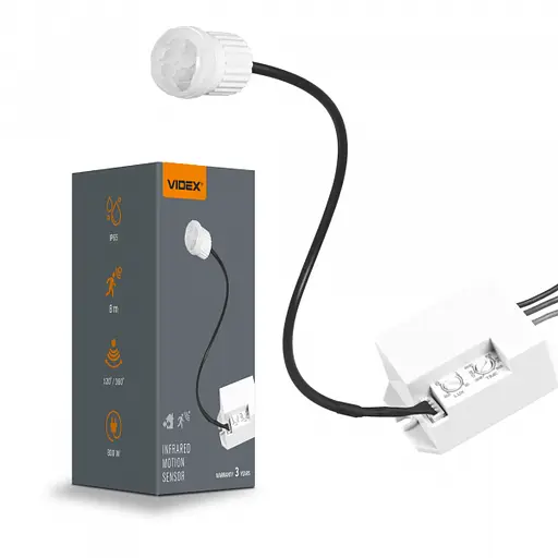 Датчик руху та освітленості Videx VL-SPR24 220V 800W IP65 інфрачервоний - фото 1