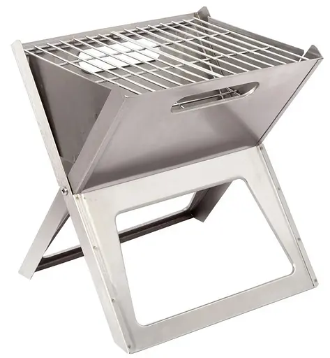 Гриль вугільний Bo-Camp Notebook/Fire Basket Compact Silver (8108347) (DAS301445) - фото 1