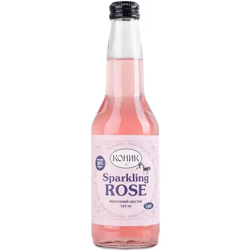 Нектар Коник Sparkling rose яблучний з червоним м'якушем 330мл - фото 1