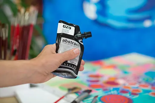 Акрилова фарба Sennelier Abstract, 500 мл, Переливчастий срібний (Iridescent Silver) - фото 5