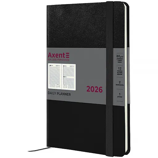 Дневник Axent 2026 Partner Strong 145х210 мм черный (8819-26-01-A)