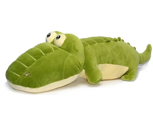 Детский набор Крокодил, плед зеленый, мягкая игрушка 60 см с пледом 1,00 x 1,70 м - фото 1