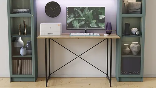 Стол письменный Line Лайт Ferrum-decor 750x1200x500 Черный металл ДСП Дуб Сонома 16 мм (FRD-104853) - фото 5