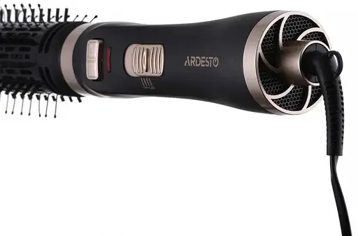Фен-щетка Ardesto HD-C100 с керамическим покрытием 2 насадки 100Вт Холодный обдув Черный/Пудровый - фото 5