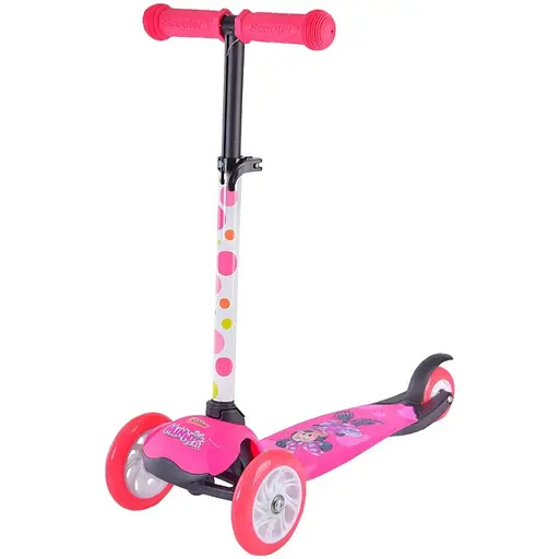 Дитячий самокат Bambi Minnie Mouse з рюкзачком 17х20 см Рожевий 000246937
