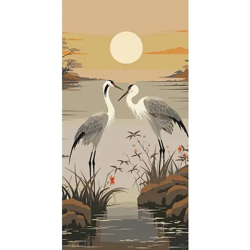 Набор для росписи ArtCraft Серые журавли 40 x 80 см (11553-AC)