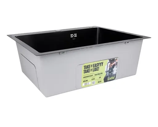 Кухонная мойка встроенная Lidz Handmade H6050HB Decor Black PVD Honeycomb 2,5/0,5 мм LDH6050BDECPVD48371 - фото 3