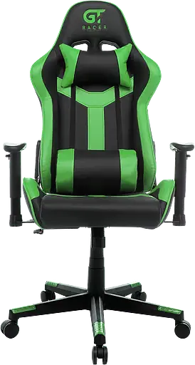 Геймерское кресло GT Racer черное с зеленым (X-2527 Black/Green) - фото 3