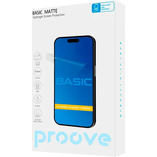 Защитная пленка гидрогелевая Proove Hydrogel Screen Protective Basic Matte Size S матовая [68941] - фото 1