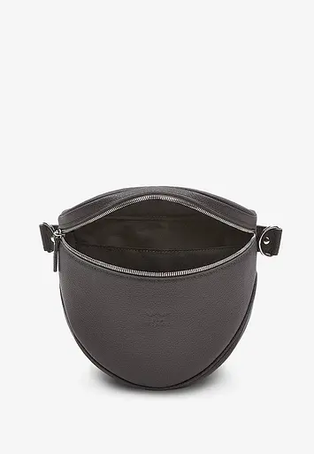 Шкіряна сумка поясна-кроссбоді Vacation графіт флотар - фото 5
