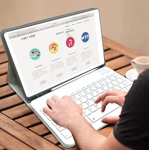 Чохол-клавіатура для iPad 10.2 9-го покоління 2021/8-го покоління 2020/7-го покоління 2019/Air 3-го 2019/iPad Pro 10.5 2017 - фото 4