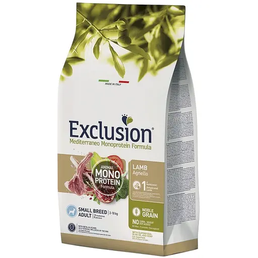 Корм Exclusion Adult Lamb Small Breed для дорослих собак малих порід з ягням 7 кг - фото 1