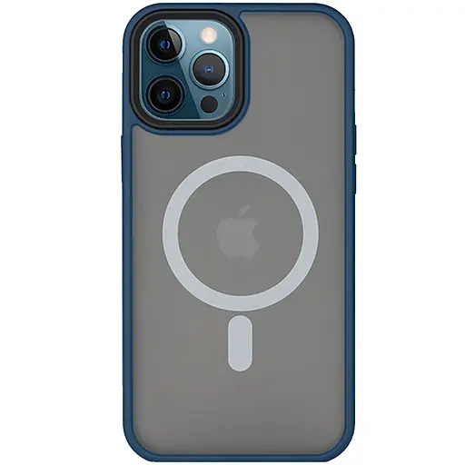 Чехол TPU+PC Metal Buttons with MagSafe для Apple iPhone 14 Pro Max 6.7 Синий