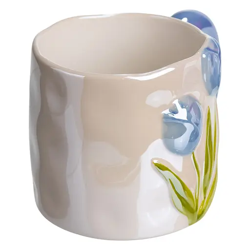 Чашка фарфоровая Yiwu Тюльпан 400 мл синий Yiwu FM-40D - фото 4