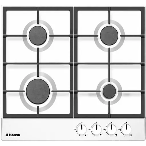 Варочная поверхность газовая Hansa 59 см чугун белая
