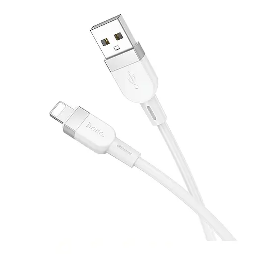 Кабель USB Hoco X109 Silicone Lightning 2.4 A 1 м для зарядки і синхронізації iPhone білий