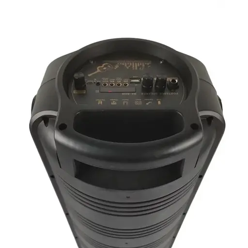 Портативна колонка RX-8228 Акустична система 20Вт RGB підсвічування з мікрофоном і пультом 2x8" Чорний - фото 3