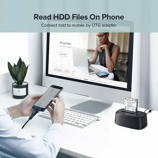 Док-станція Ugreen CM198 USB 3.0 to SATA Dual-Bay Hard Drive Duplicator/Cloner EU(UGR-50857) - фото 7