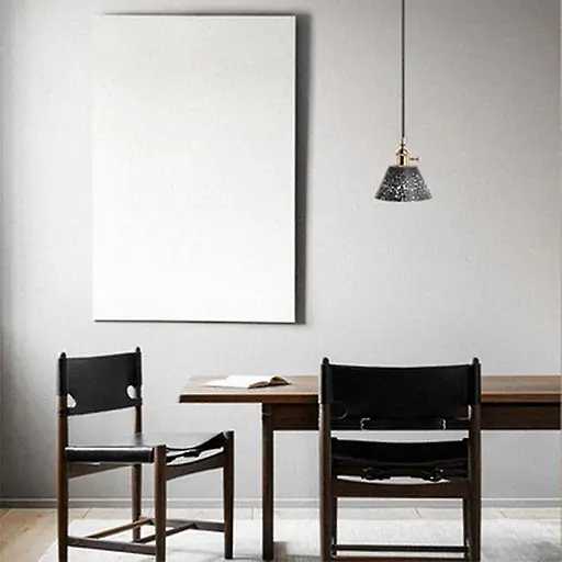 Подвес Terrazzo Cono с серым бетонным плафоном в стиле Ар-деко | Line F | Арт. MJ165/1 BK - фото 1