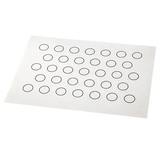 Коврик силиконовый с разметкой шаблон для макарон 30 × 40 см Белый 88289 - фото 1