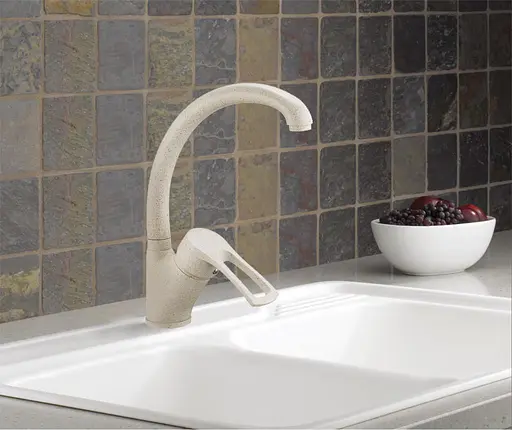 Змішувач для кухні Zegor Troya DYU4-A181KS бежевий 30412 - фото 4