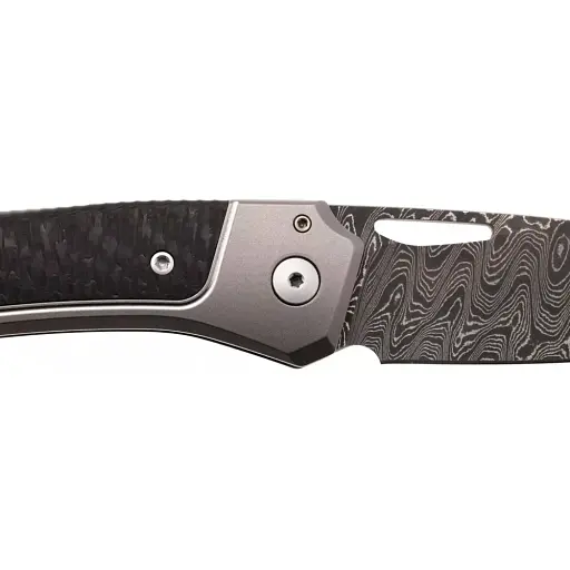 Ніж Lionsteel Twain Damascus Titanium Carbon Fiber Gray - фото 4