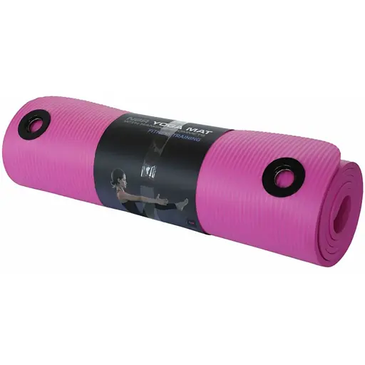 Мат для фитнеса с отверстиями York Fitness NBR 1см розовый