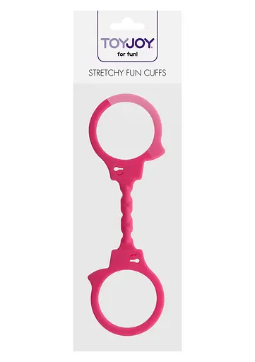 Наручники Toy Joy Stretchy Fun Cuffs рожевий - фото 2