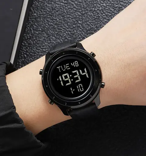 Чоловічий наручний електронний годинник Skmei 1864 (Чорний) - фото 7