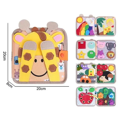 Мягкая книга-бизиборд фетровый - фото 1